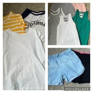 Bundle of 10 girls clothing items